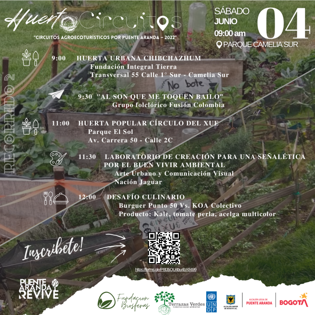 2° Recorrido: Sábado 4 Junio – Huerta Chibchazhum & Círculo del Xué  #HuertoCircuitos ¡Inscríbete!