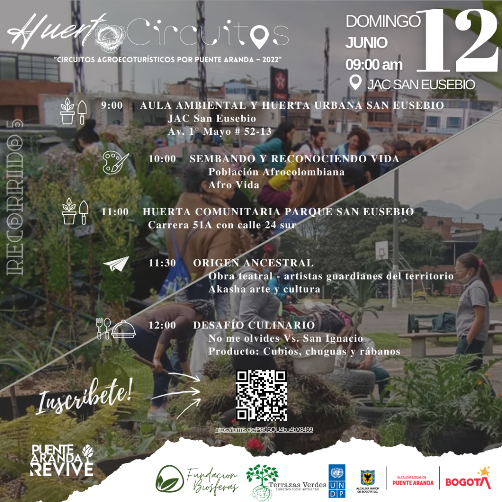 5° Recorrido: Sábado 12 Junio – Aula ambiental & Huerta urbana San Eusebio  #HuertoCircuitos ¡Inscríbete!